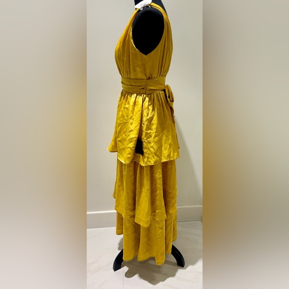 Lulus Marigold/Canary tiered dress - Picture 5 of 13